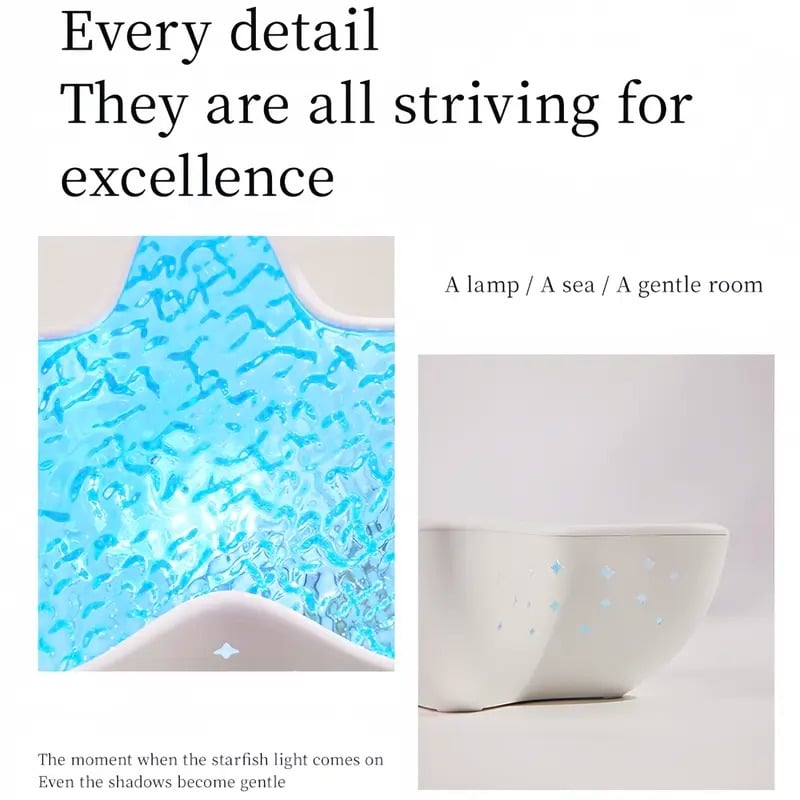 Starfish 7-Colour Ocean Wave Projector Lamp Room Ambience Calm Wonder
