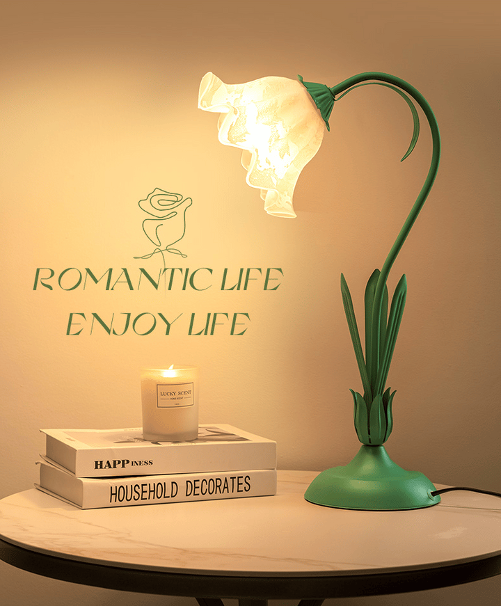 Convallaria table lamp frosted glass lamp