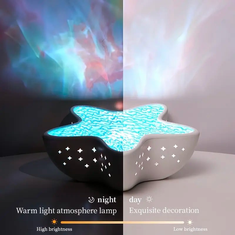 Starfish 7-Colour Ocean Wave Projector Lamp Room Ambience Calm Wonder