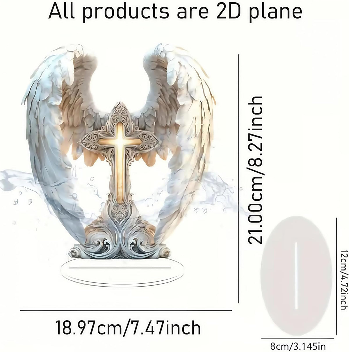 Gorgeous Angel Wings Cross Decoration