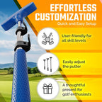 Mini Golf Set，Adjustable Golf Putte with 3 Golf Balls &  Cup with Flag
