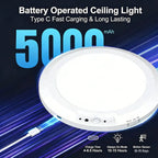 2026 New Rechargeable Motion Sensor Ceiling Light with Remote - Magnetic Wireless Ceiling Light Battery Powered for Closet Shower Stairs Shed Hallway Porch Patio ect