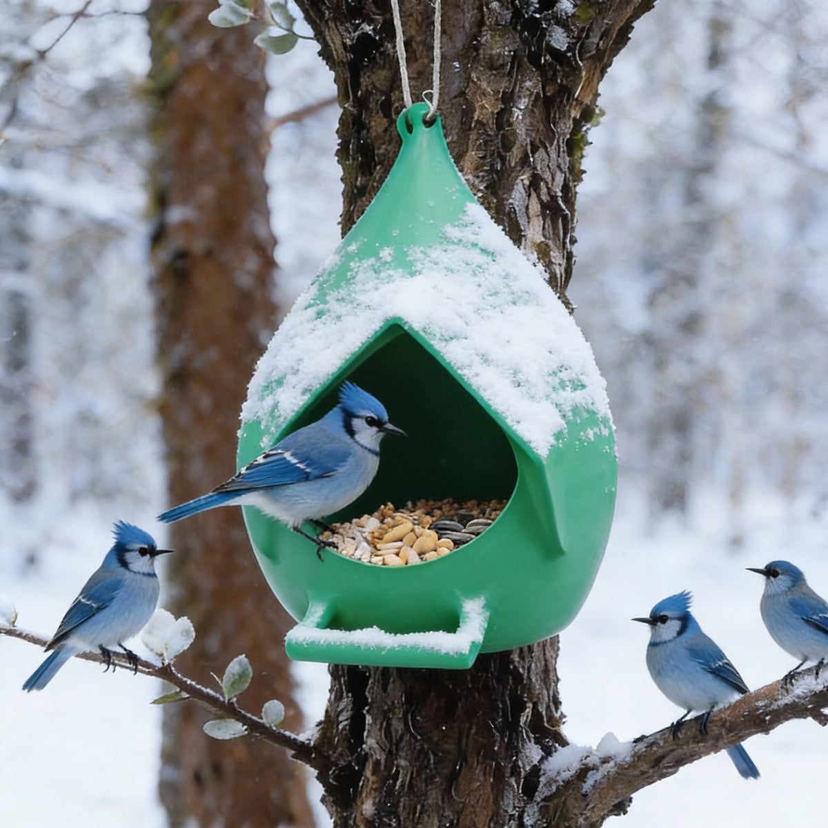 Winter Hanging Bird Feeder & Bird Nesting House