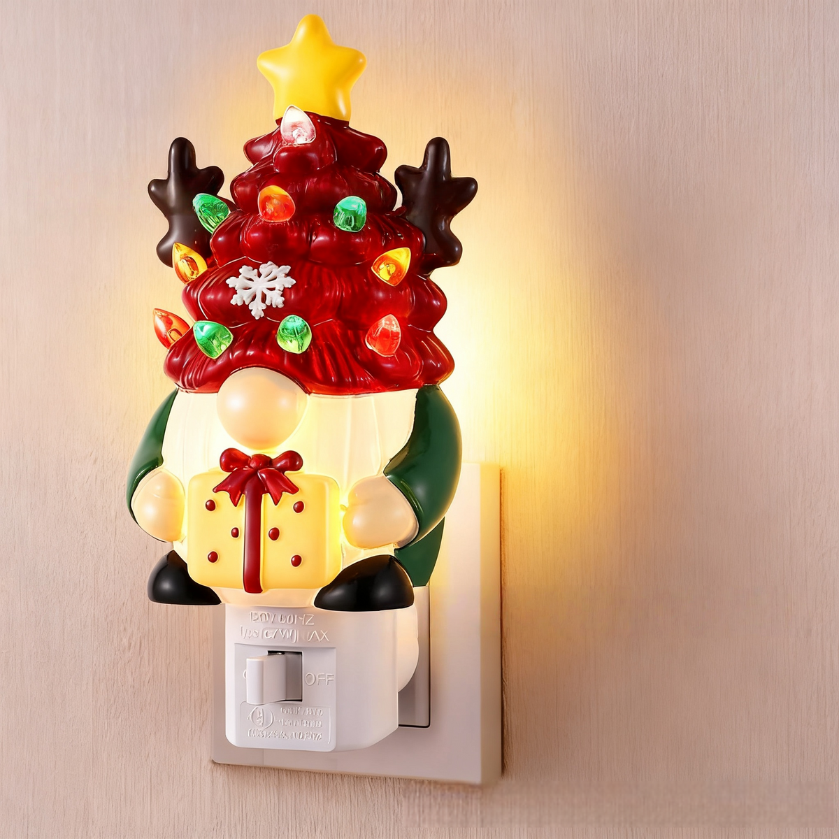 🎄2025 Christmas On Sale✨Christmas Gnome Plug in Night Light