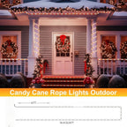 Christmas Candy Cane Rope Lights