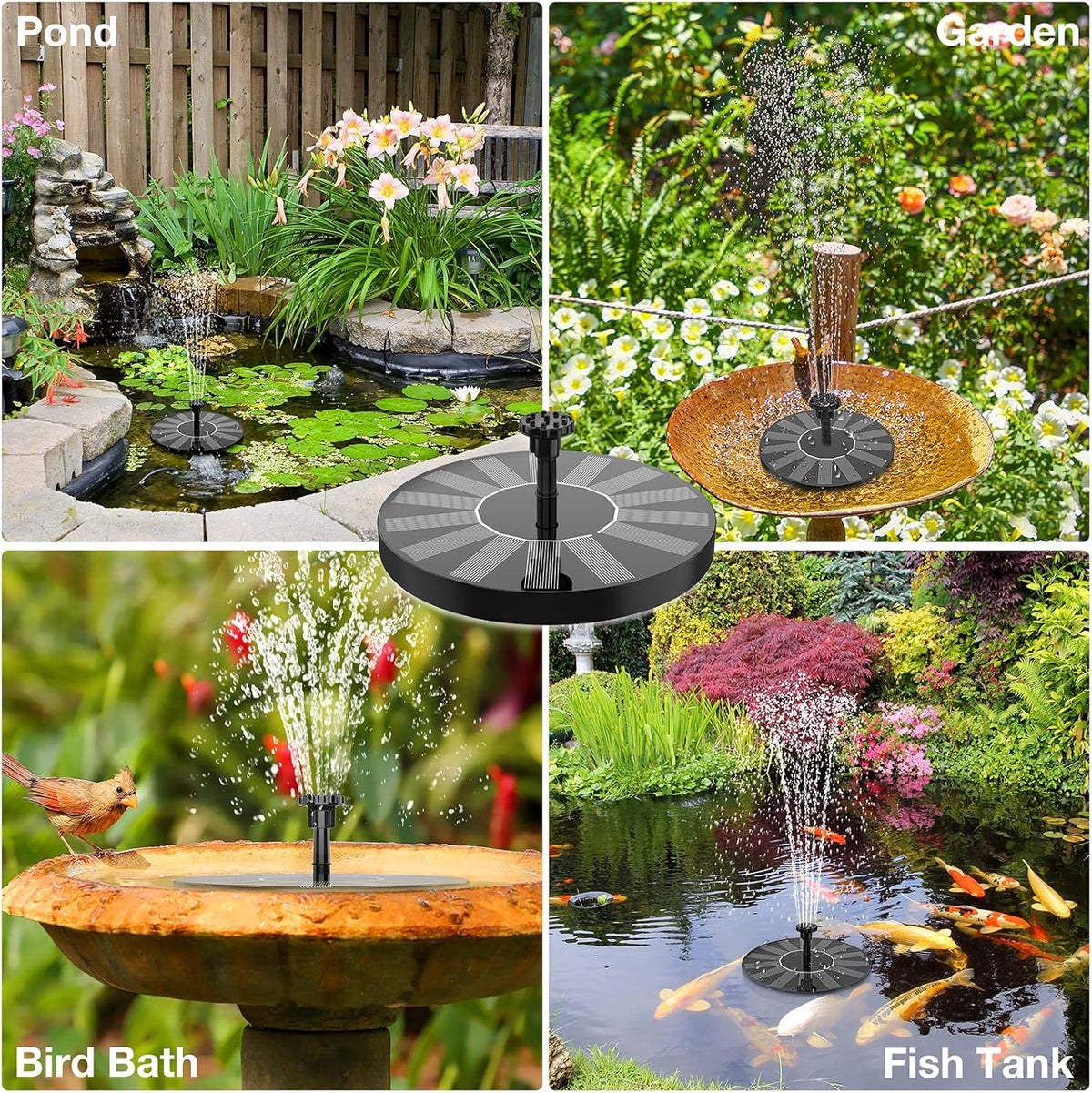 AISITIN Solar Bird Bath Fountain