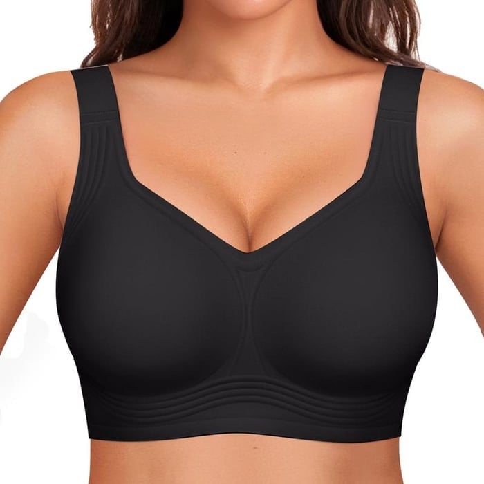 Wirefree Full-Coverage Support Bra Padded Gentle Uplift All-Day Comfort No More Sagging