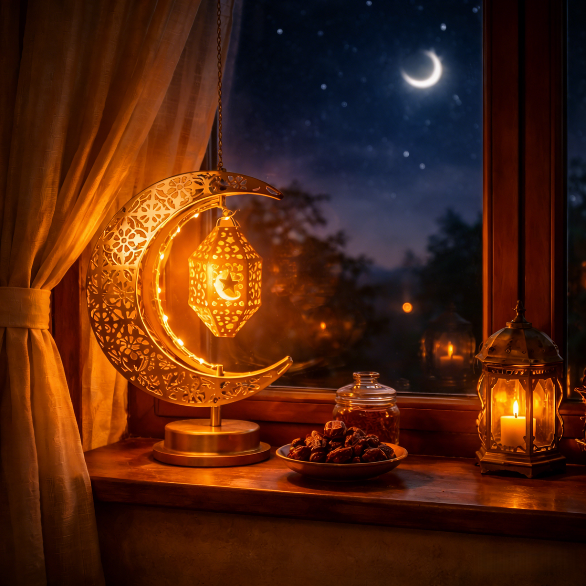 Ramadan Crescent Moon Lamp – A Soft Light for Meaningful Moments