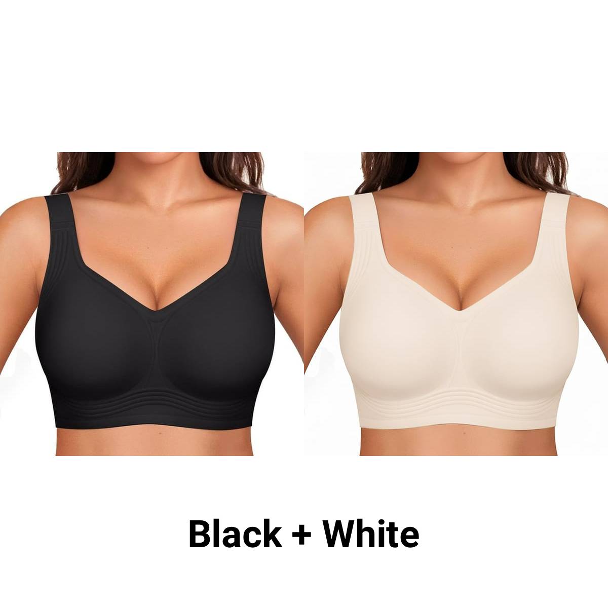 Wirefree Full-Coverage Support Bra Padded Gentle Uplift All-Day Comfort No More Sagging