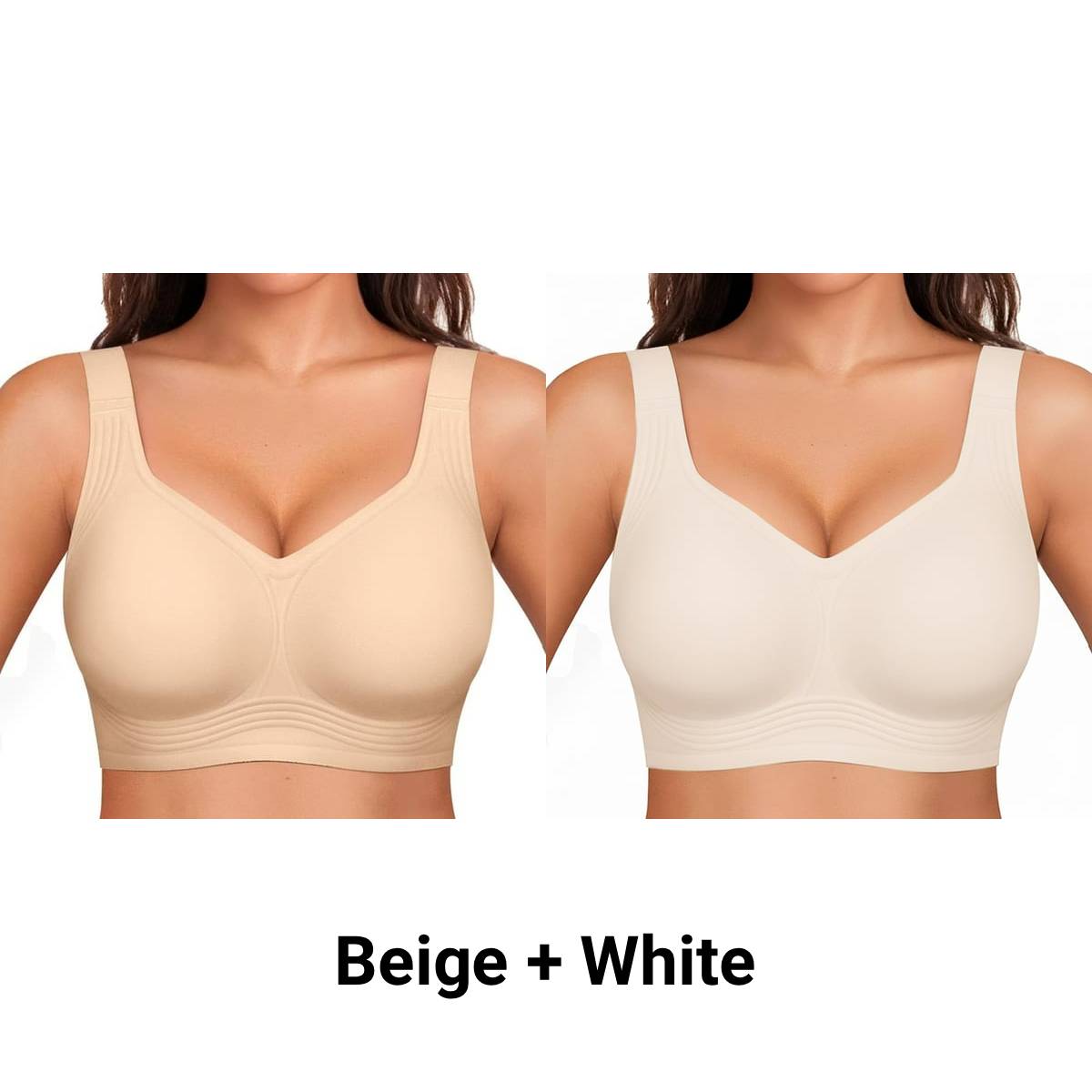 Wirefree Full-Coverage Support Bra Padded Gentle Uplift All-Day Comfort No More Sagging