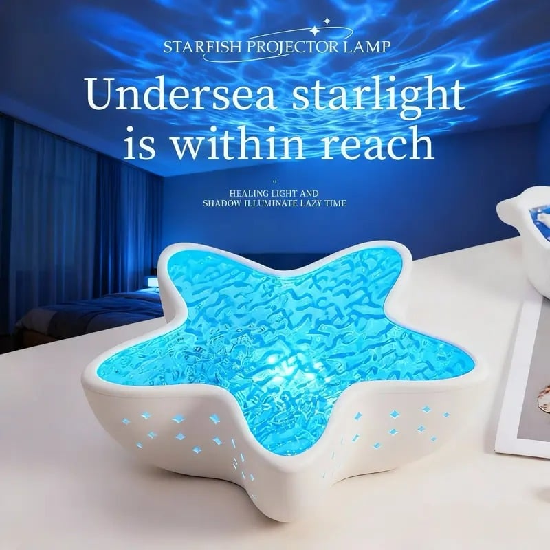 Starfish 7-Colour Ocean Wave Projector Lamp Room Ambience Calm Wonder