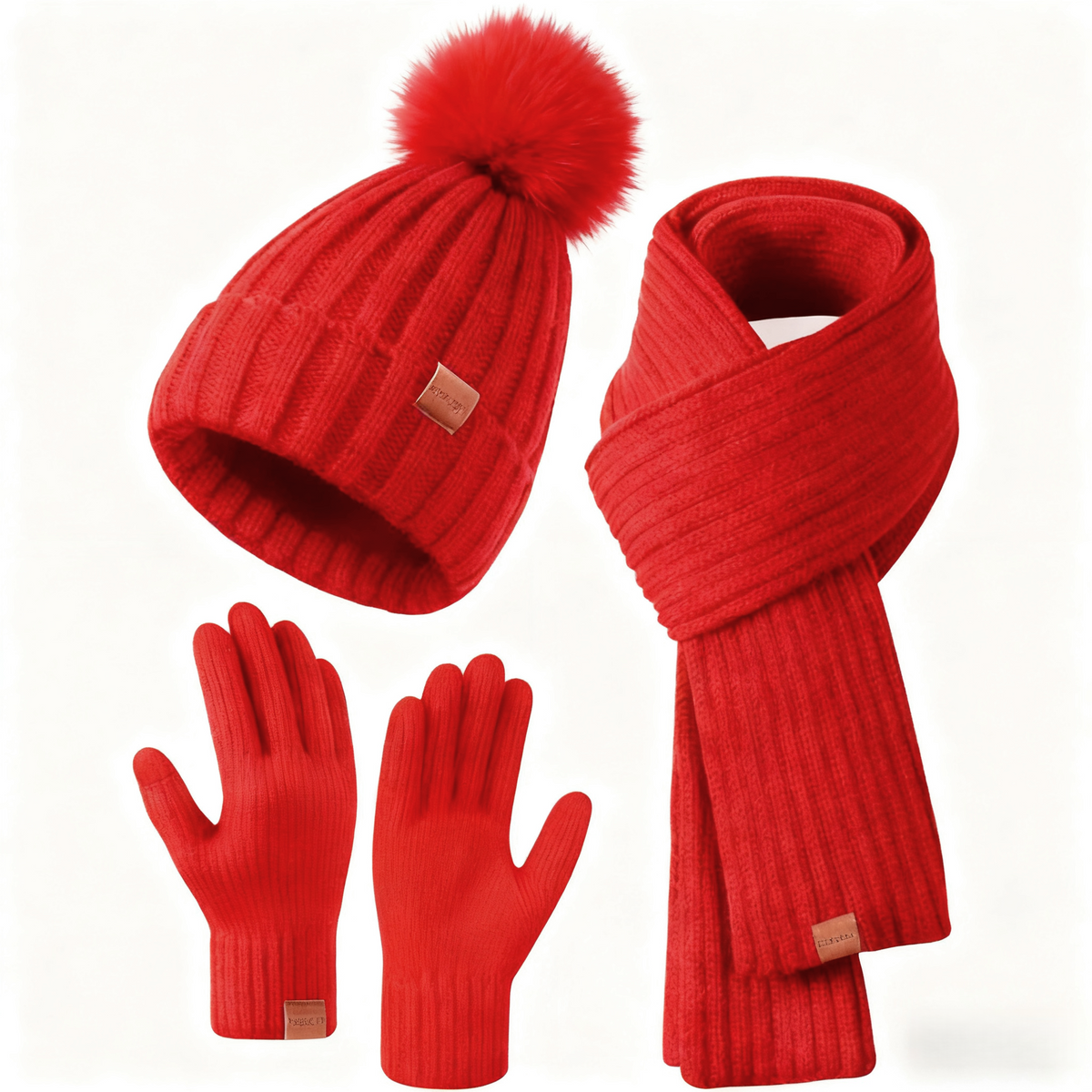 🎄2025 Christmas On Sale🧣Winter Beanie Hat Scarf Gloves Set
