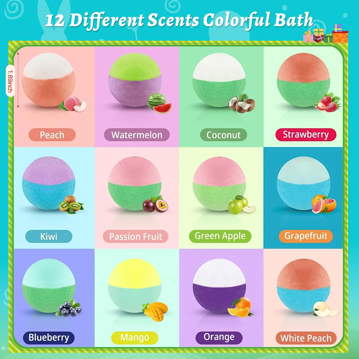 Kids Bath Bombs with Surprise Toys Inside, Easter Basket Stuffers