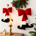 🎄Early Christmas Sale🔥Christmas Bow Ornament with Black Feet