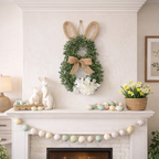 Easter Bunny-Themed Artificial Flower Wreath