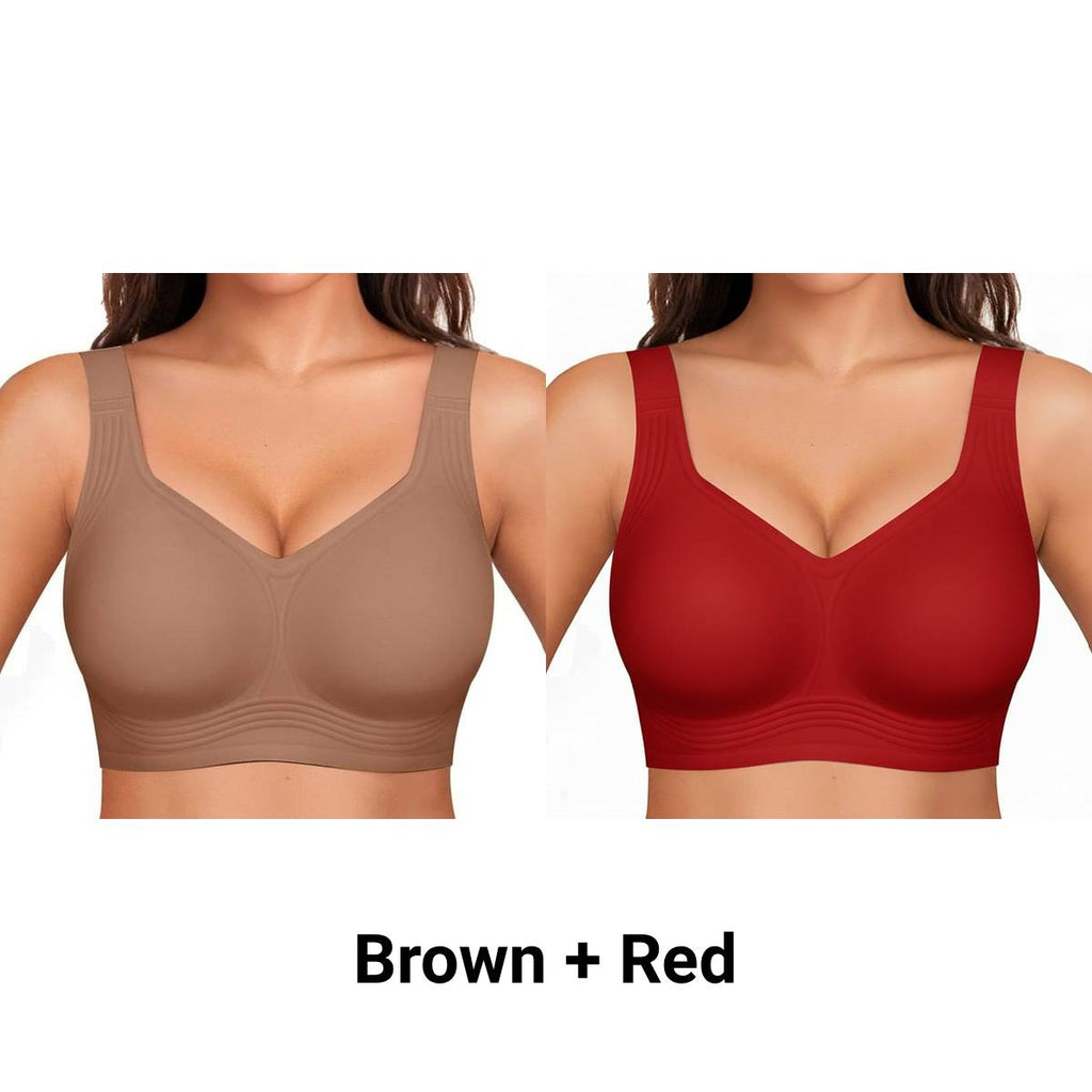 Wirefree Full-Coverage Support Bra Padded Gentle Uplift All-Day Comfort No More Sagging