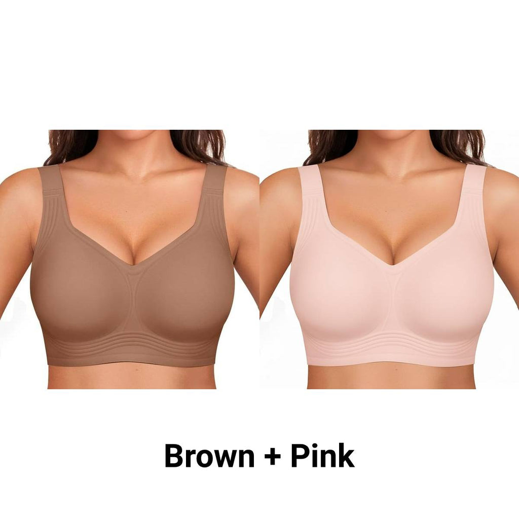 Wirefree Full-Coverage Support Bra Padded Gentle Uplift All-Day Comfort No More Sagging