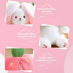 🐇 Easter Sale: 50% OFF！！💥Strawberry Bunny Transformed into Little Rabbit🎀 Fruit Doll Plush Toy🐰