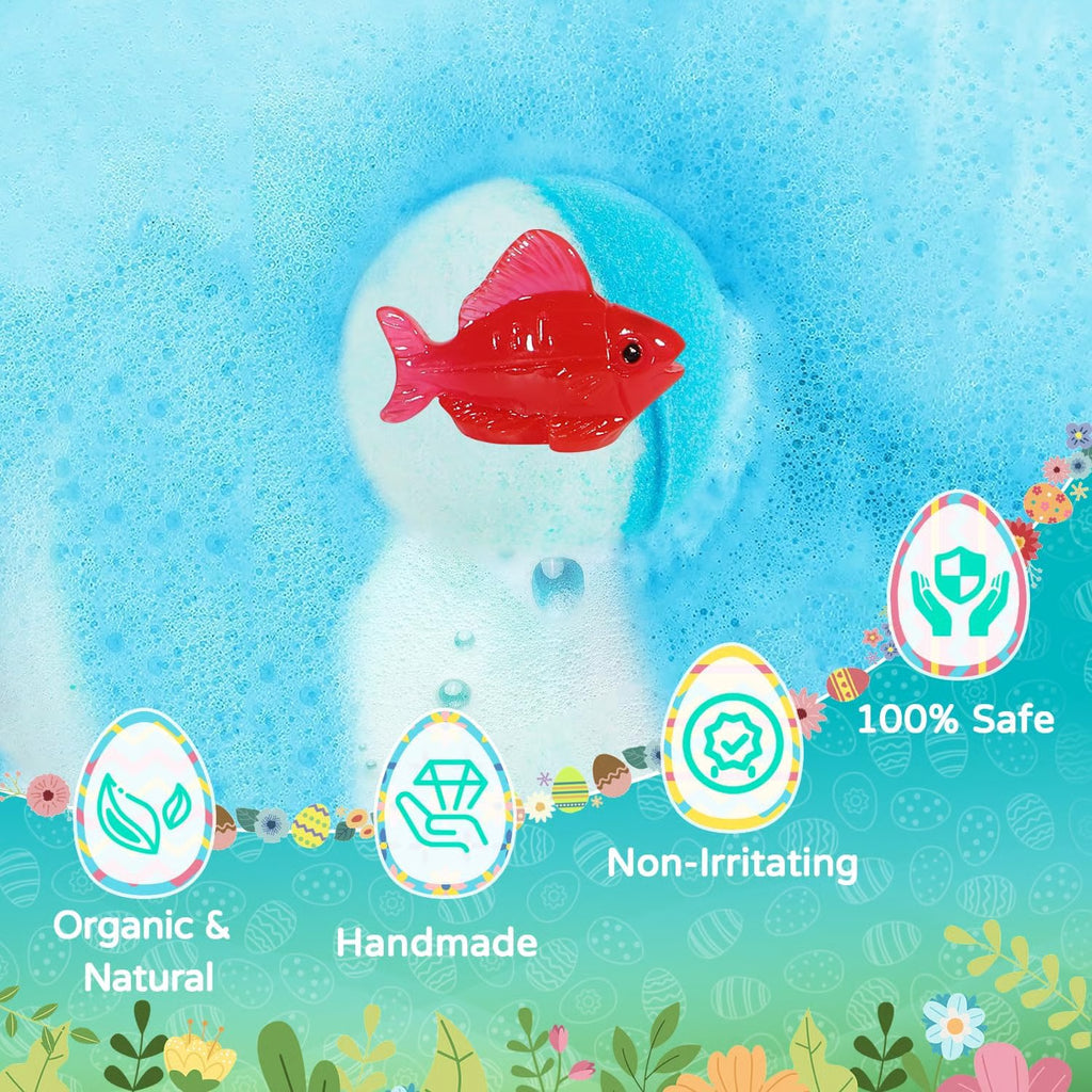 Kids Bath Bombs with Surprise Toys Inside, Easter Basket Stuffers