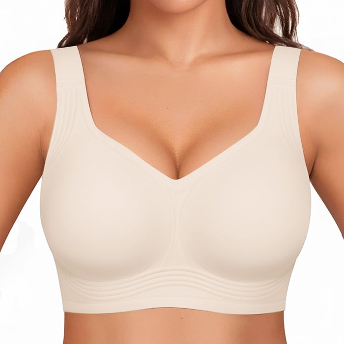 Wirefree Full-Coverage Support Bra Padded Gentle Uplift All-Day Comfort No More Sagging