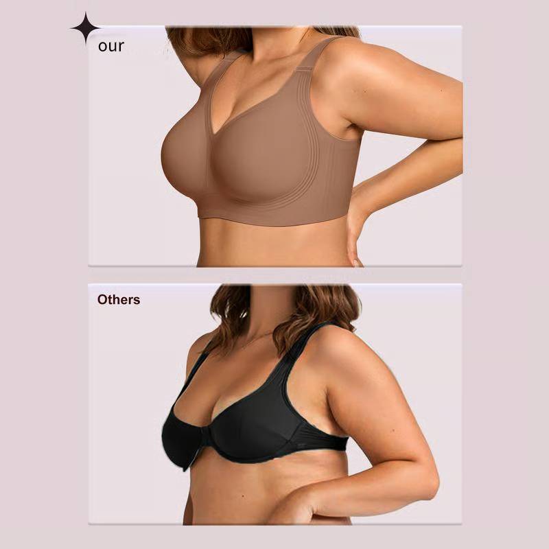 Wirefree Full-Coverage Support Bra Padded Gentle Uplift All-Day Comfort No More Sagging