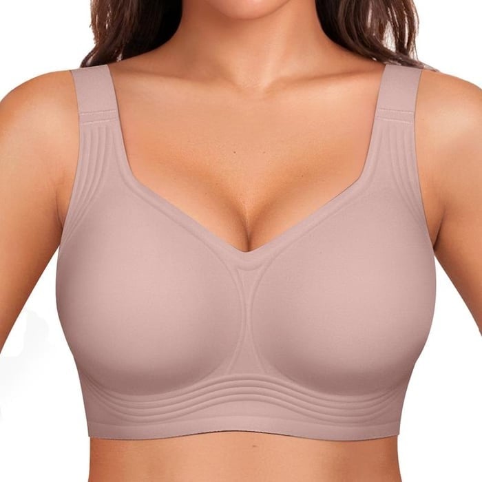Wirefree Full-Coverage Support Bra Padded Gentle Uplift All-Day Comfort No More Sagging