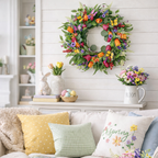 Artificial Tulip Wreath for Easter and spring decorating