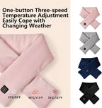 USB Heated Scarf with 3 Levels Adjustable Temperature