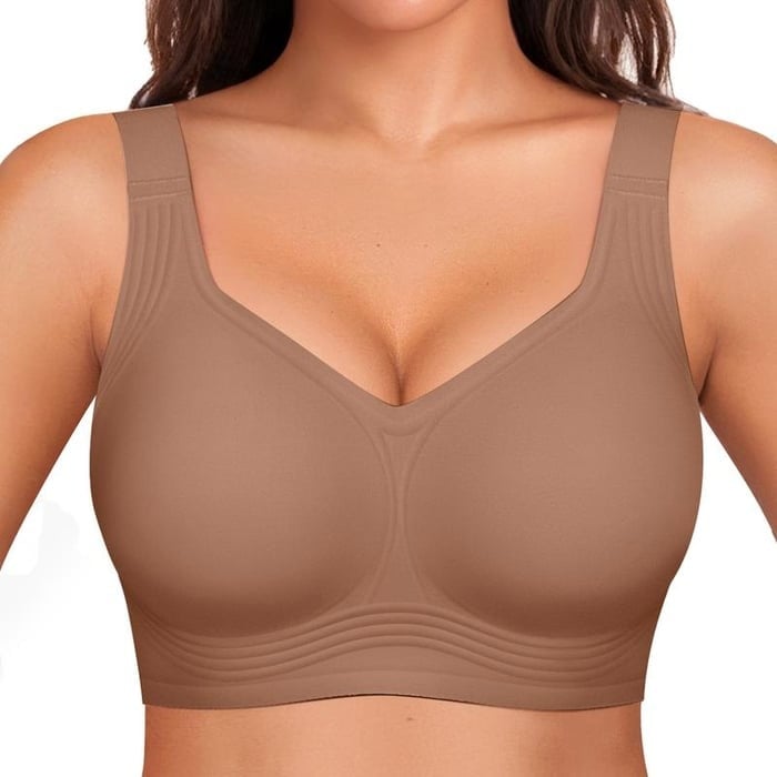 Wirefree Full-Coverage Support Bra Padded Gentle Uplift All-Day Comfort No More Sagging