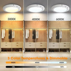 2026 New Rechargeable Motion Sensor Ceiling Light with Remote - Magnetic Wireless Ceiling Light Battery Powered for Closet Shower Stairs Shed Hallway Porch Patio ect