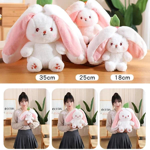 🐇 Easter Sale: 50% OFF！！💥Strawberry Bunny Transformed into Little Rabbit🎀 Fruit Doll Plush Toy🐰