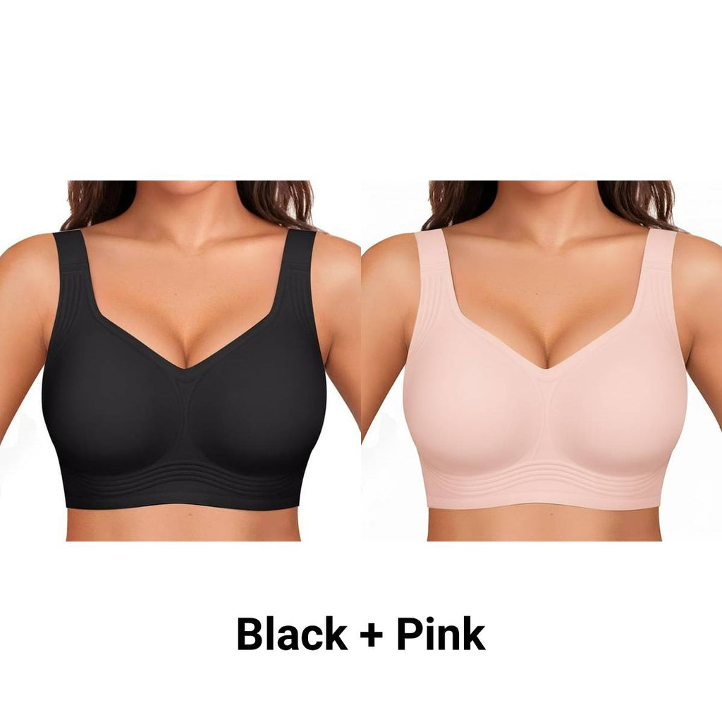 Wirefree Full-Coverage Support Bra Padded Gentle Uplift All-Day Comfort No More Sagging