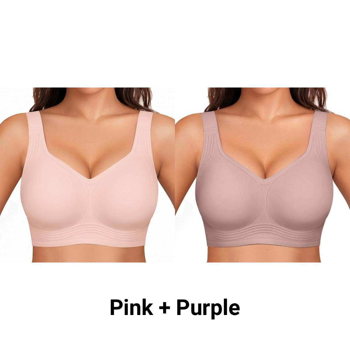 Wirefree Full-Coverage Support Bra Padded Gentle Uplift All-Day Comfort No More Sagging