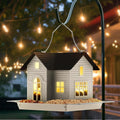 Solar-Powered Rustic Metal Bird Feeder