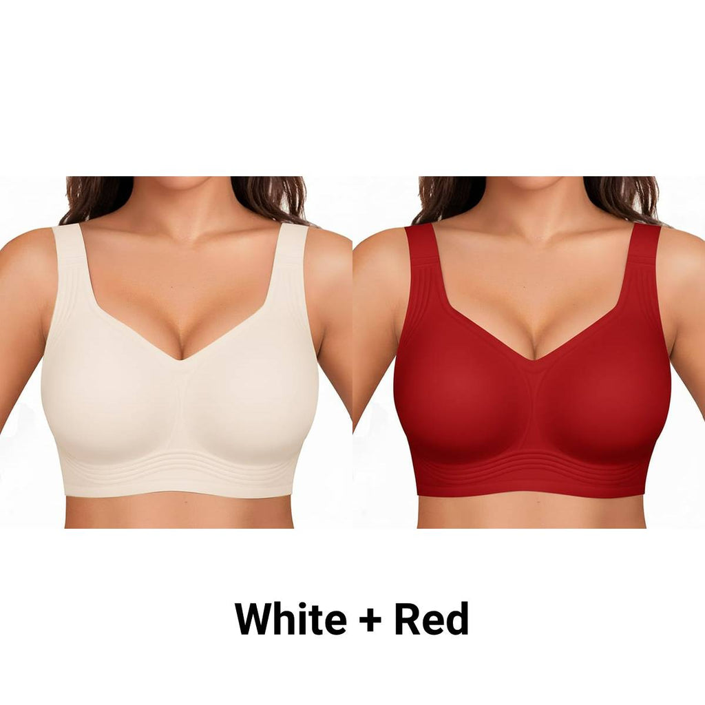 Wirefree Full-Coverage Support Bra Padded Gentle Uplift All-Day Comfort No More Sagging