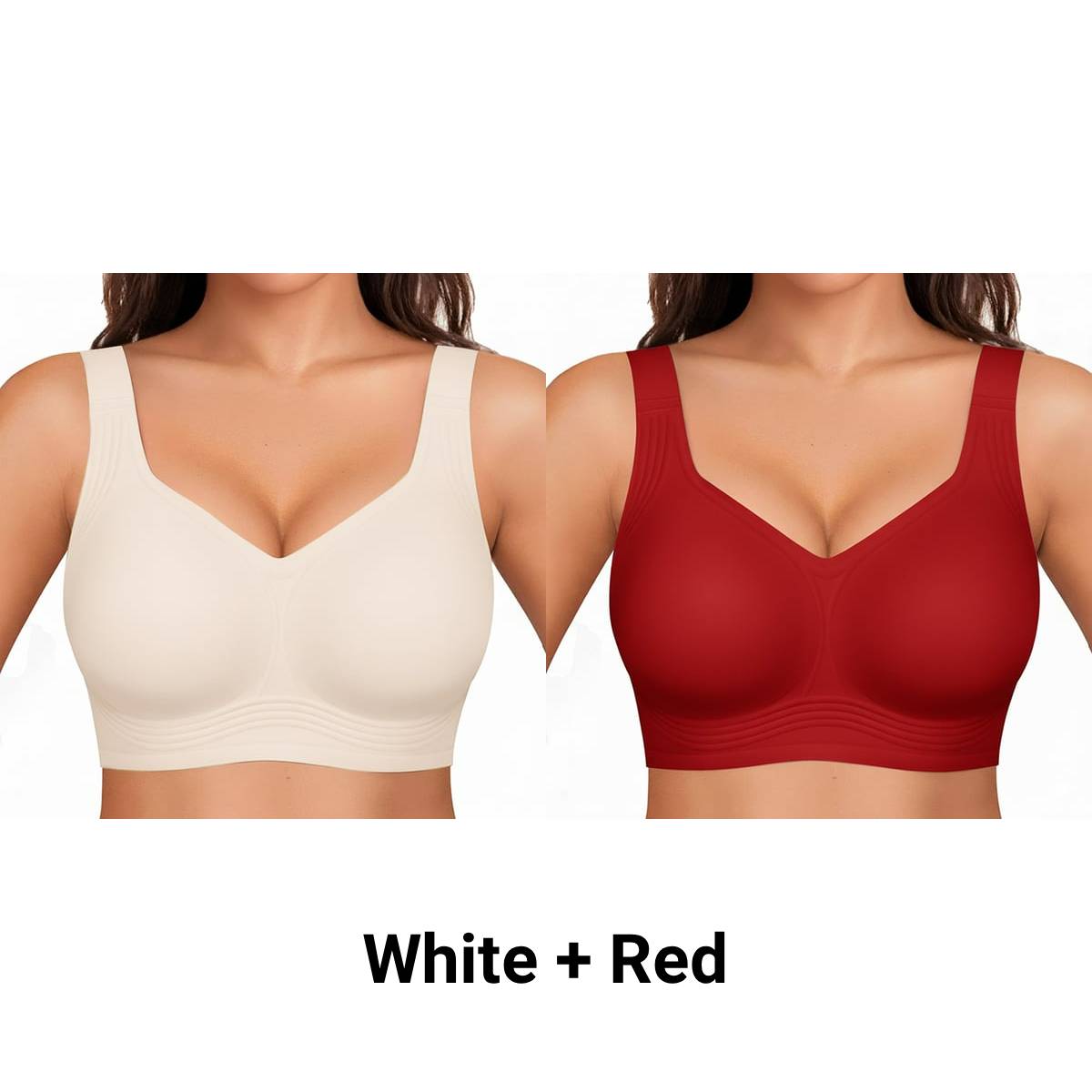 Wirefree Full-Coverage Support Bra Padded Gentle Uplift All-Day Comfort No More Sagging