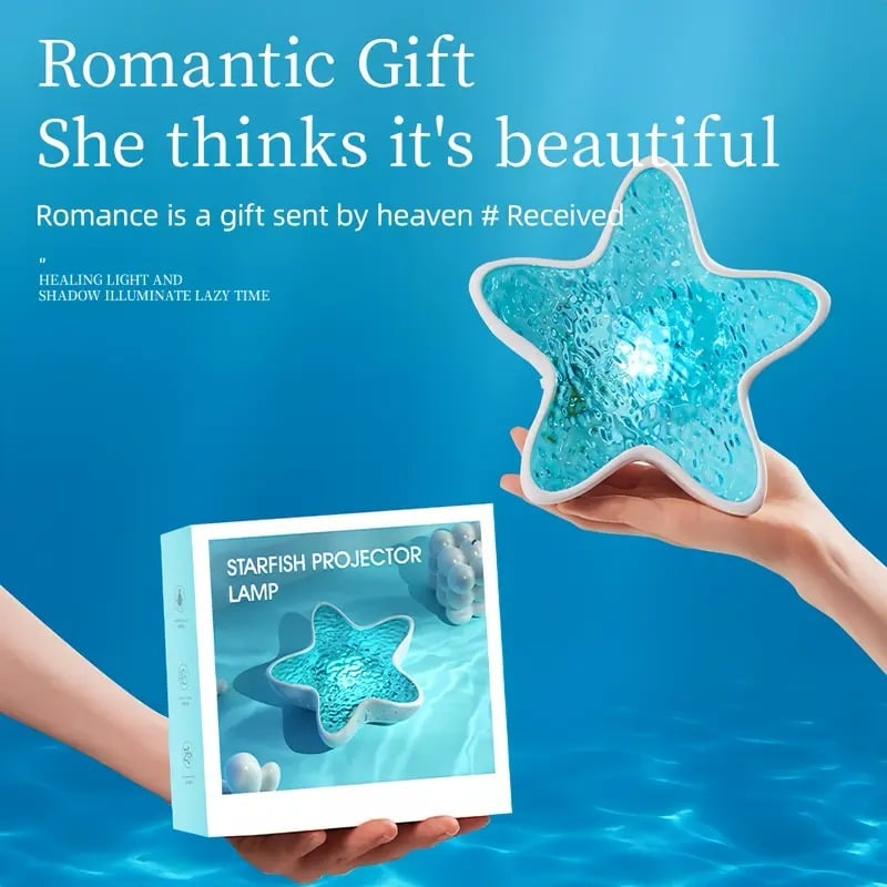 Starfish 7-Colour Ocean Wave Projector Lamp Room Ambience Calm Wonder