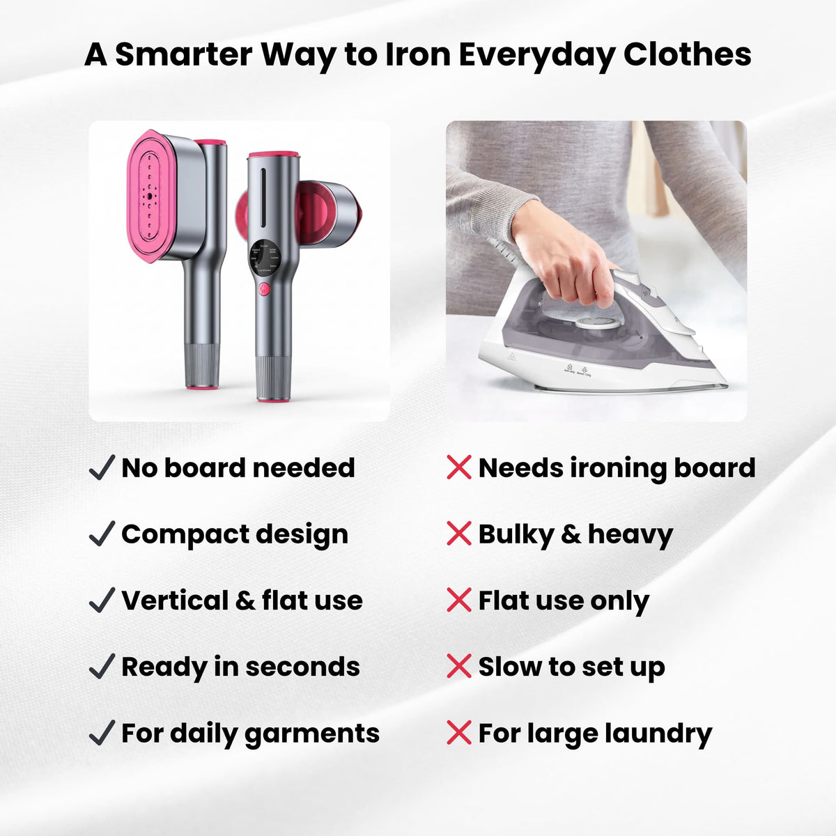 ✨ SteamerPro 2-in-1 Steamer &amp; Iron | Your Portable Wrinkle-Free Solution