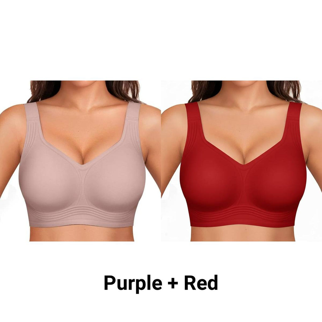 Wirefree Full-Coverage Support Bra Padded Gentle Uplift All-Day Comfort No More Sagging