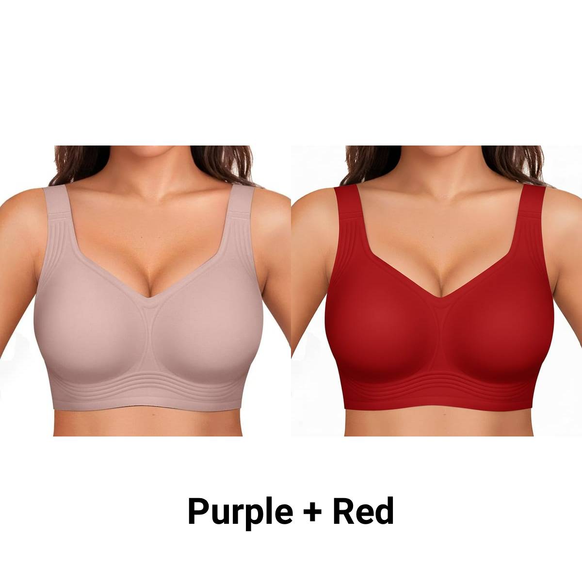 Wirefree Full-Coverage Support Bra Padded Gentle Uplift All-Day Comfort No More Sagging