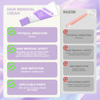 Bikini Pain-Free Hair Removal Cream 🧴 for Sensitive Skin | Plant-Based | Fast Acting