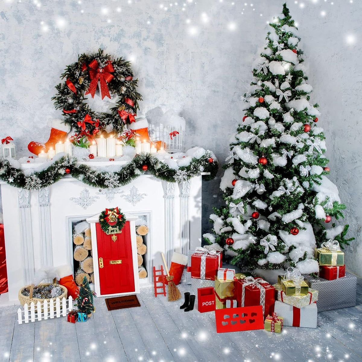 🎄2025 Christmas On Sale✨Christmas Elf Fairy Doors Decorations Kit