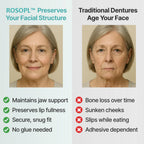 ROSOPL DENTURES-Boil-and-Bite Functional Denture, Self-fit at Home, Fully Adjustable for Narrow or Wide Arches, Long or Short-term Solution, Eat, Drink and Smile Confidently