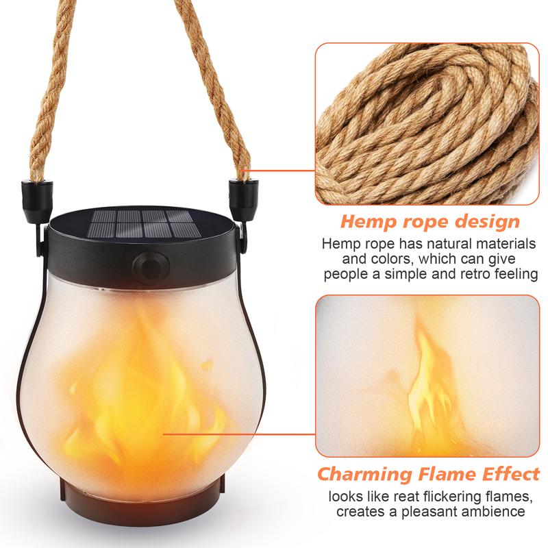 🏆Flash Sale⚡ 50K+ SOLD! Almost Gone-💥✨Dancing flame Solar Lantern Outdoor Lights,Best Gifts