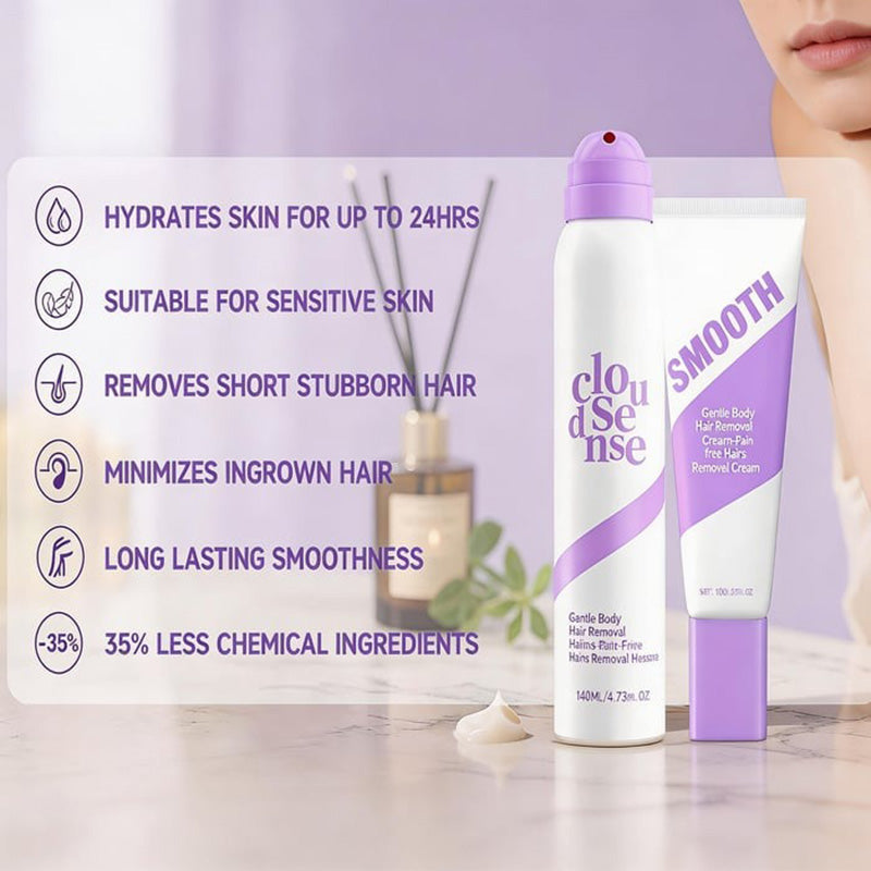 Bikini Pain-Free Hair Removal Cream 🧴 for Sensitive Skin | Plant-Based | Fast Acting