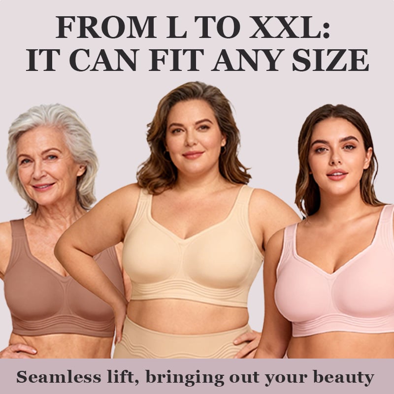 Wirefree Full-Coverage Support Bra Padded Gentle Uplift All-Day Comfort No More Sagging