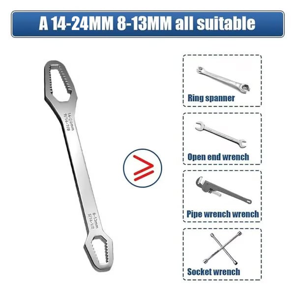 💥This Week's Special Price $16.99🎁-Universal 8–24mm Self-Tightening Double-Ended Torx Wrench🔧