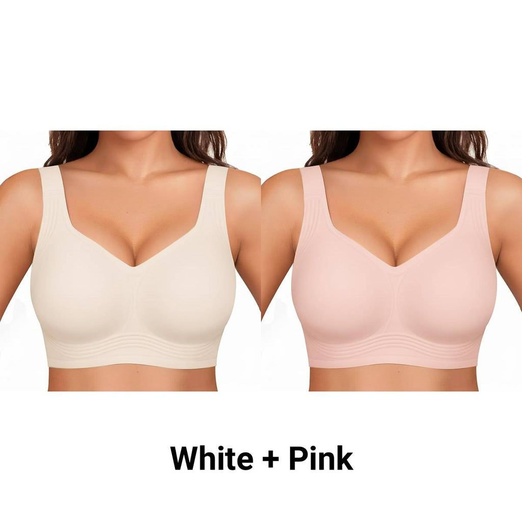 Wirefree Full-Coverage Support Bra Padded Gentle Uplift All-Day Comfort No More Sagging