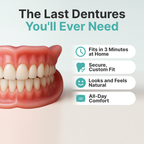 ROSOPL DENTURES-Boil-and-Bite Functional Denture, Self-fit at Home, Fully Adjustable for Narrow or Wide Arches, Long or Short-term Solution, Eat, Drink and Smile Confidently