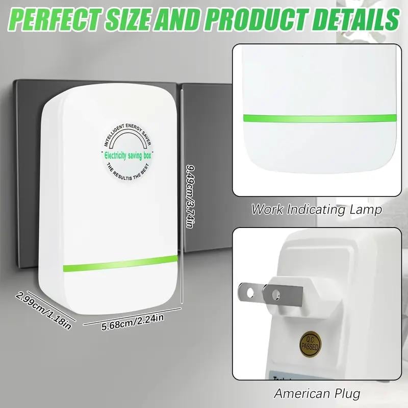 ⏰LAST DAY 49% OFF🔥Energy Saver Plug-In Power Box with US Plug 2026 Updated Design, Compatible with 90–250V Input Range